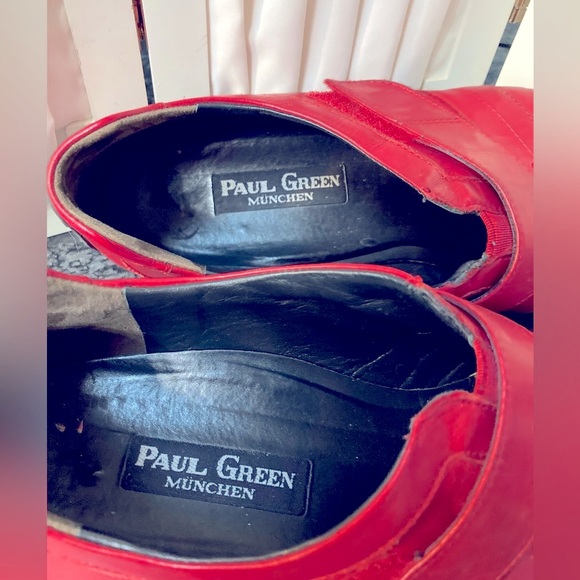 Paul Green Munchen red leather loafers - Picture 3 of 9